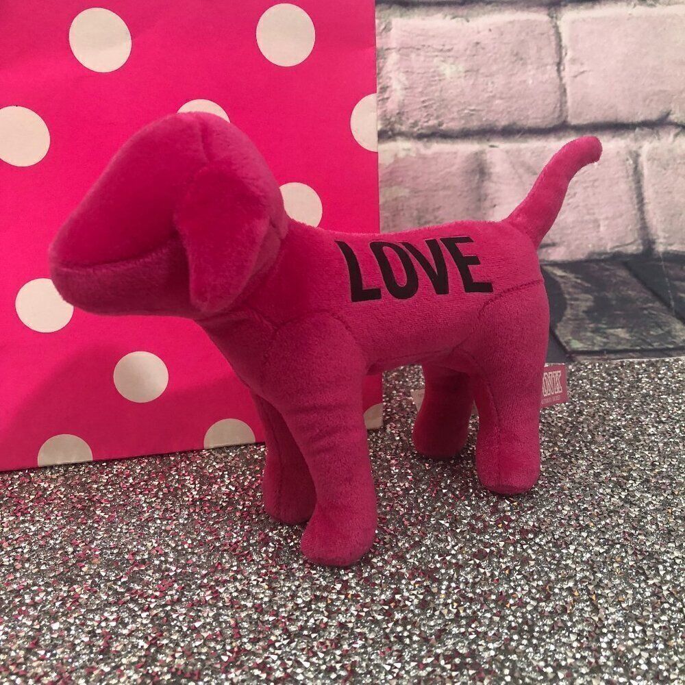 PINK Victoria's Secret Pink Velour Plush Dog